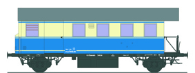 Ferro Train 786-304-B - Austrian BBÖ CPwB 7440.04 railcartrailer blue/beige